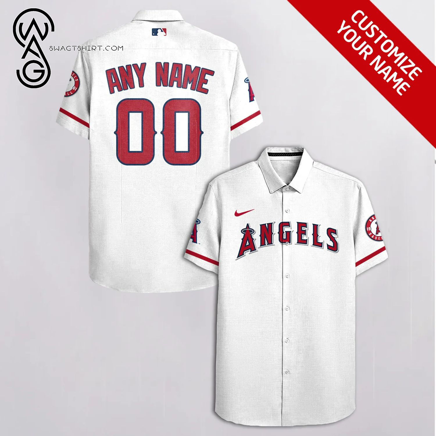 [Top Trending] Major League Baseball Los Angeles Angels Full Printing Personalized Hawaiian Shirt